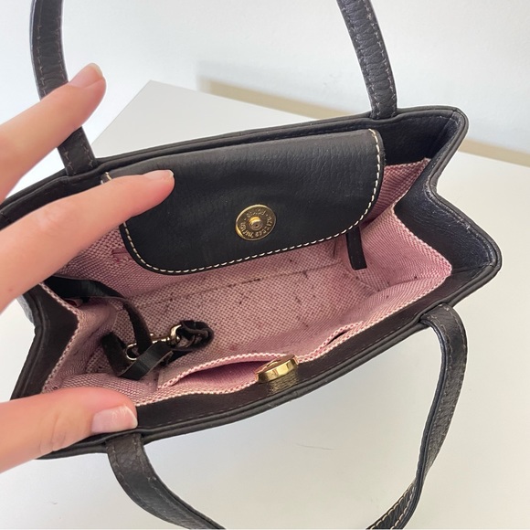 Vintage Dooney & Bourke brown pebbled leather mini handbag purse y2k - Picture 9 of 9